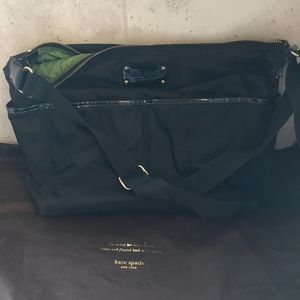 Kate Spade black baby bag with changing pad